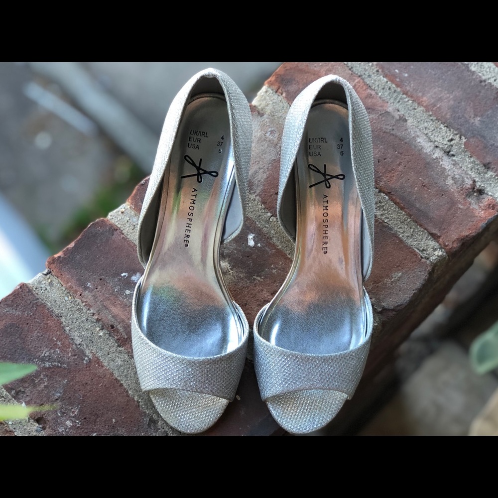 Silver Formal D’Orsay Pumps